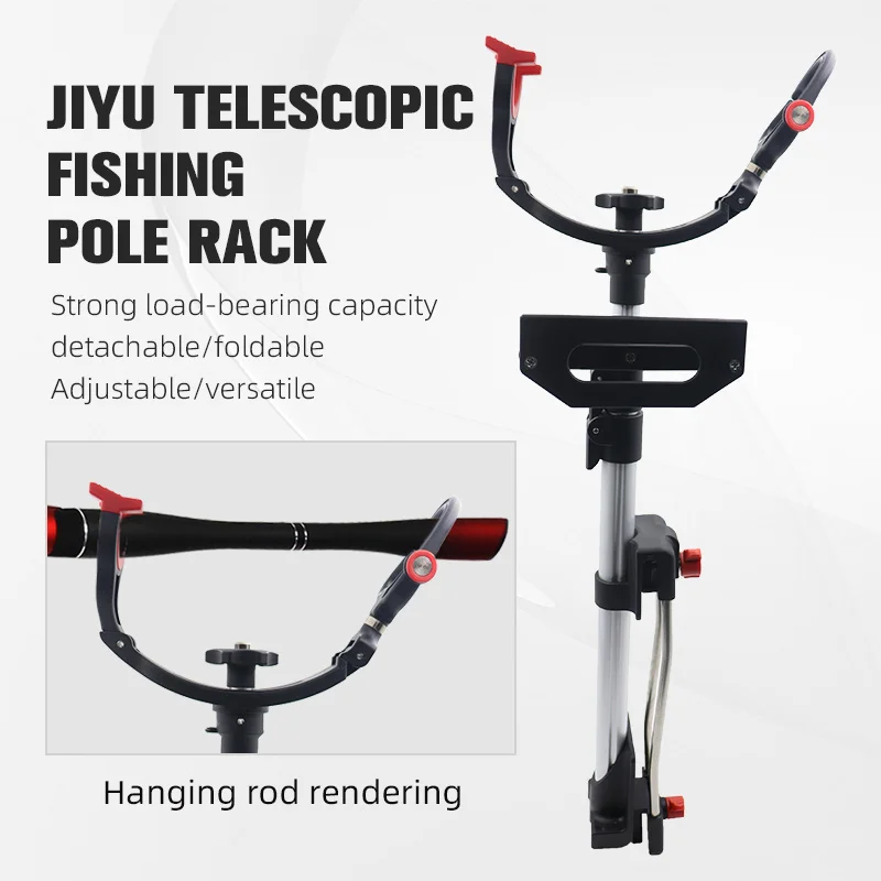 Soporte para caña de pescar ZYZ, ángulo ajustable retráctil y extraíble, soporte para caña de aleación de aluminio, accesorios para cajas de pesca, aparejos - imagen 3