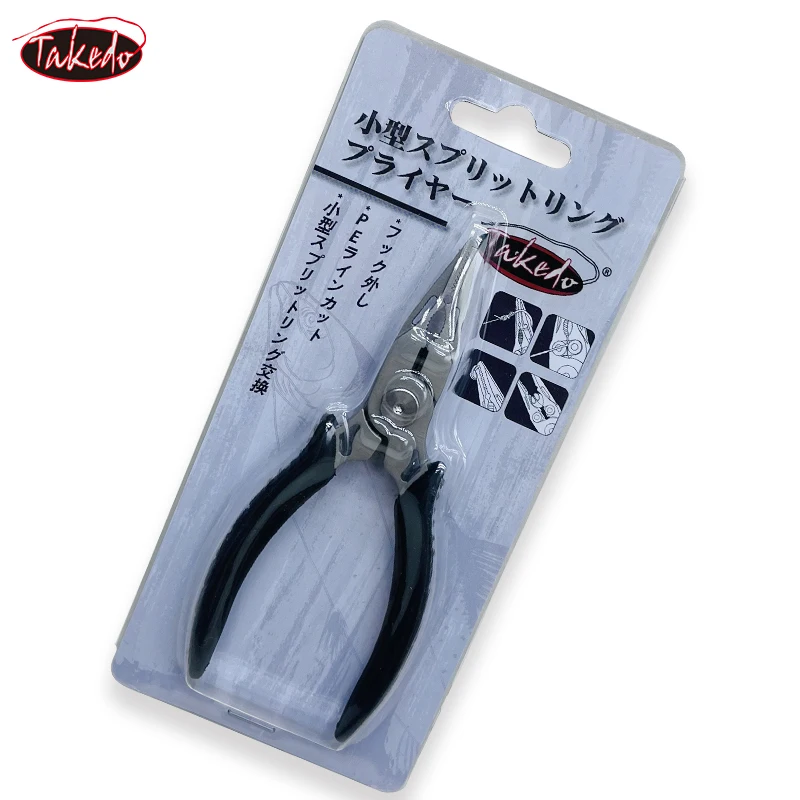 TAKEDO-Alicates de pesca multifuncionales portátiles, 12,8 CM, 50G, tijeras, anzuelos, corte de línea de pescado, herramienta de pesca profesional - imagen 5
