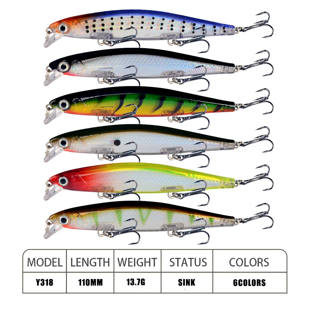 Señuelo de pesca Artificial con láser, cebo duro de 11cm y 13,7g, Wobbler, Crankbait para lubina, carpa, Lucio, 1 piezas - imagen 3