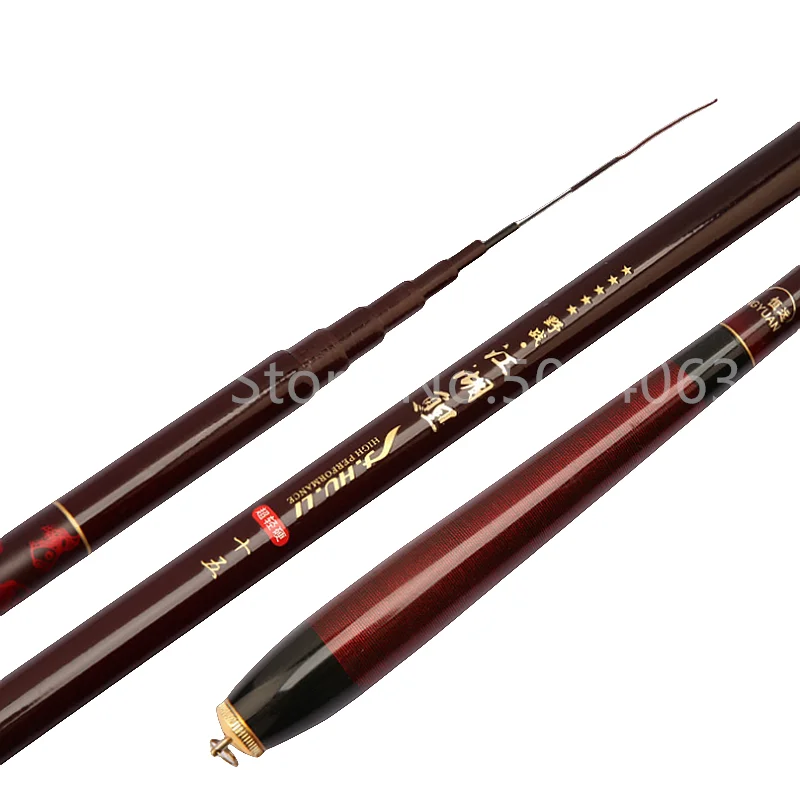 Caña de pescar telescópica de fibra de carbono, accesorio de pesca superduro para carpa, 3,6 M/3,9 M/4,5 M/5,4 M/6,3 M - imagen 2