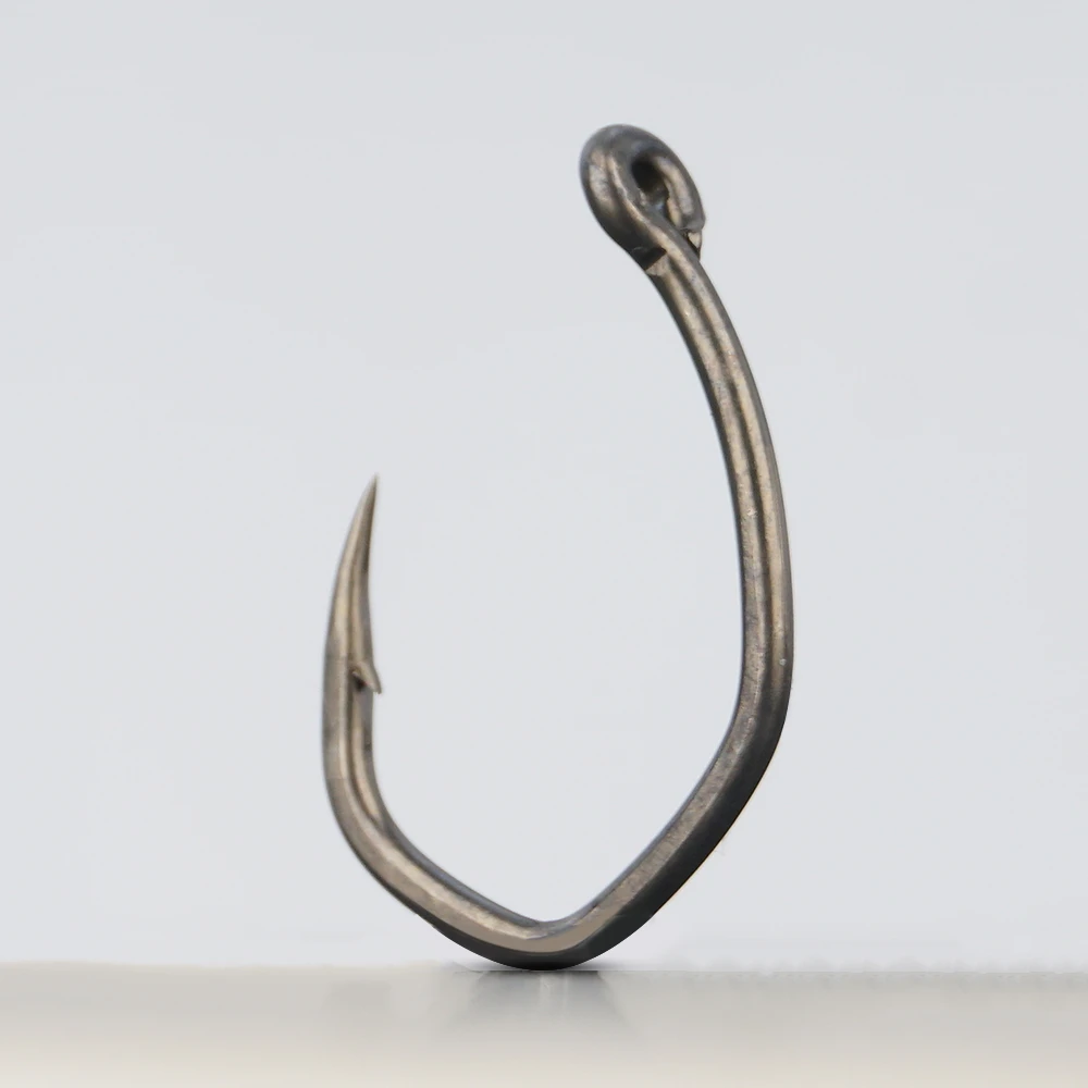 Hirisi 15 Uds. Anzuelos de pesca de carpa recubiertos de PTFE con ojo Micro púas anzuelos de acero alto en carbono accesorios de pesca X923 - imagen 5