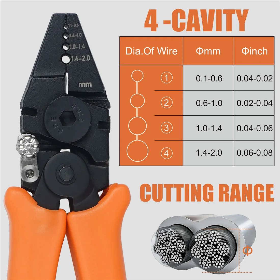 Alicates de crimpado para pesca, herramienta de prensado con cortador de alambre, líder de cuerda de alambre, manga de bucle de crimpado, equipo de pesca - imagen 3