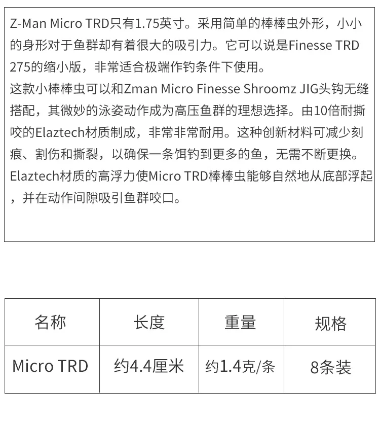 Zman-señuelo pequeño importado de EE. UU., insecto Micro TRD175, insecto flotante Ned, grupo de pesca, suave - imagen 5