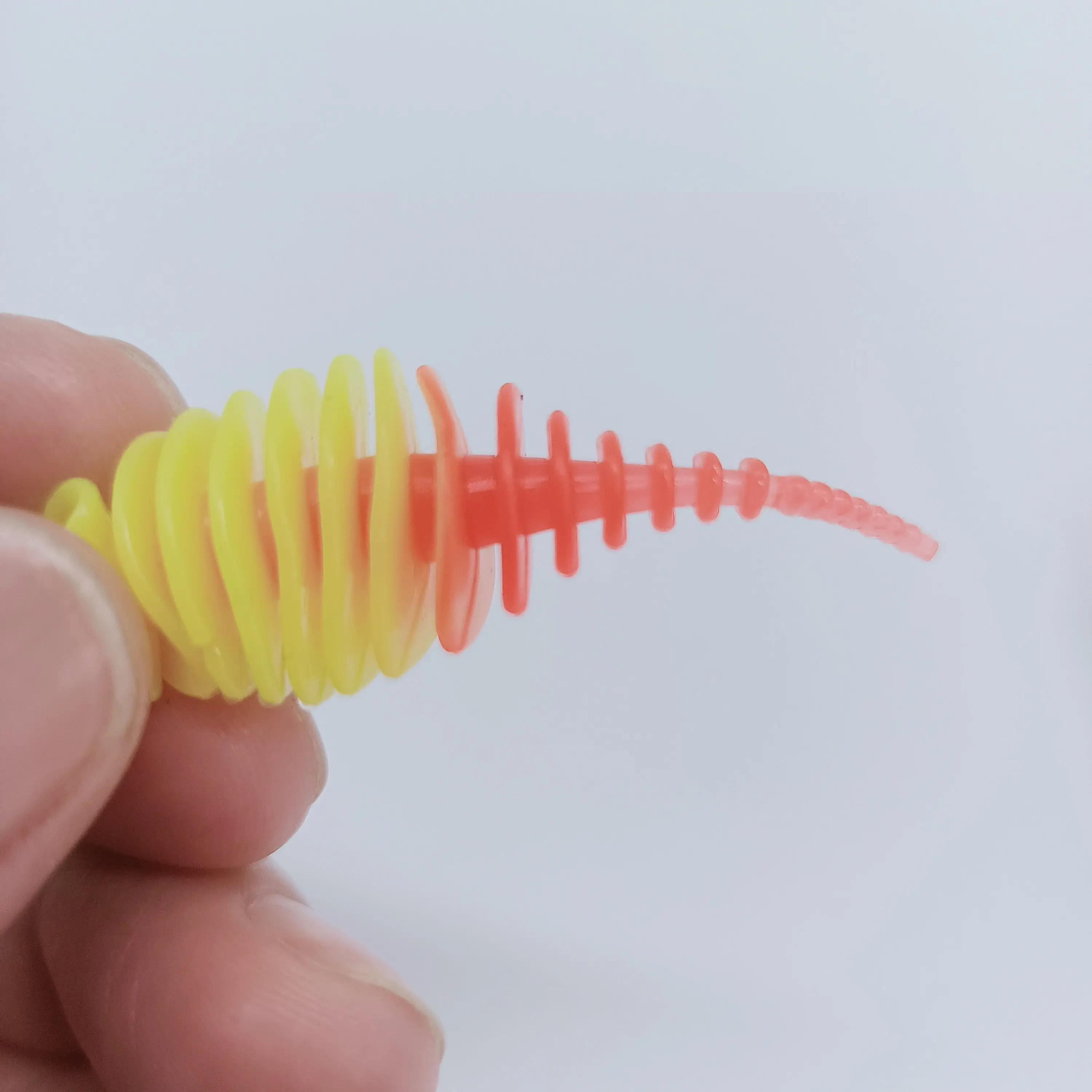 DUODUOYU 5 uds señuelo de pesca de gusano suave 35mm/50mm colores dobles cebo suave de silicona Artificial Jig Swimbaits pesca de lubina Takcle - imagen 4