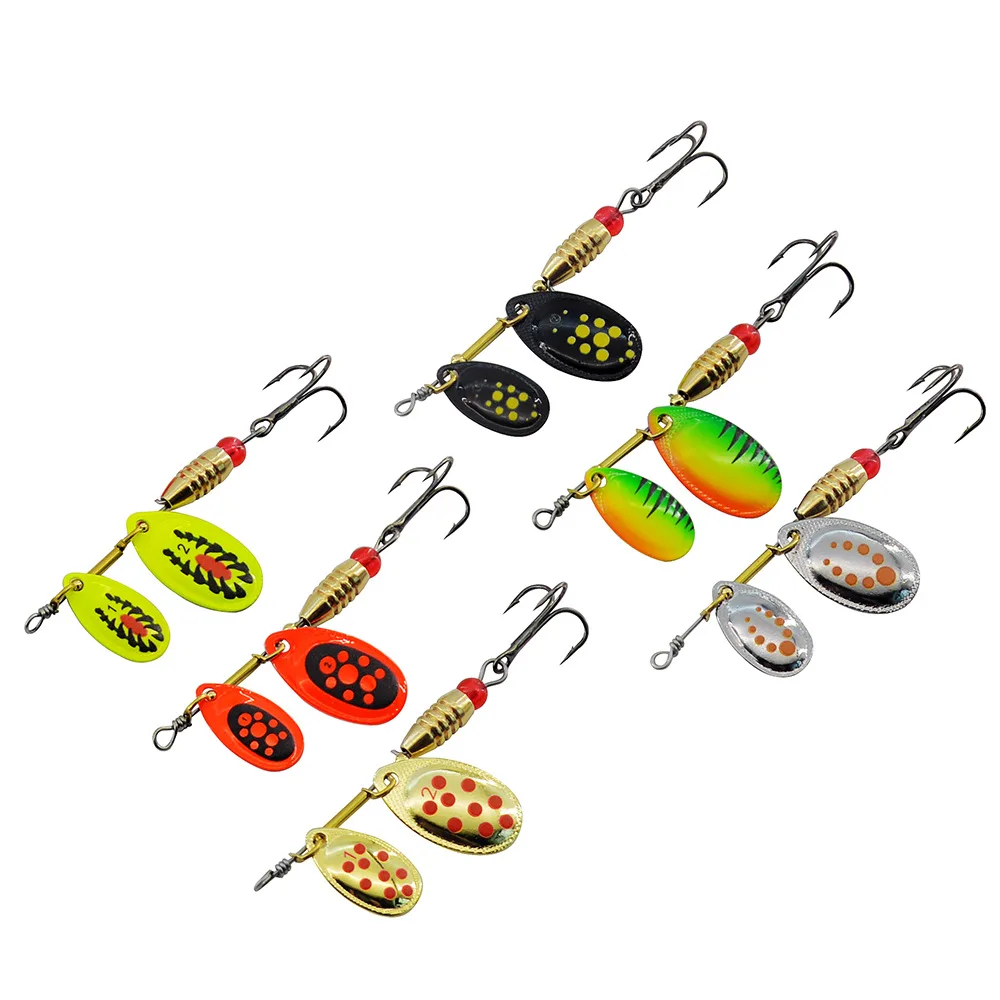 Spinner Bait metálico 6g para trucha y lubina – Cuchara doble rotación - imagen 5