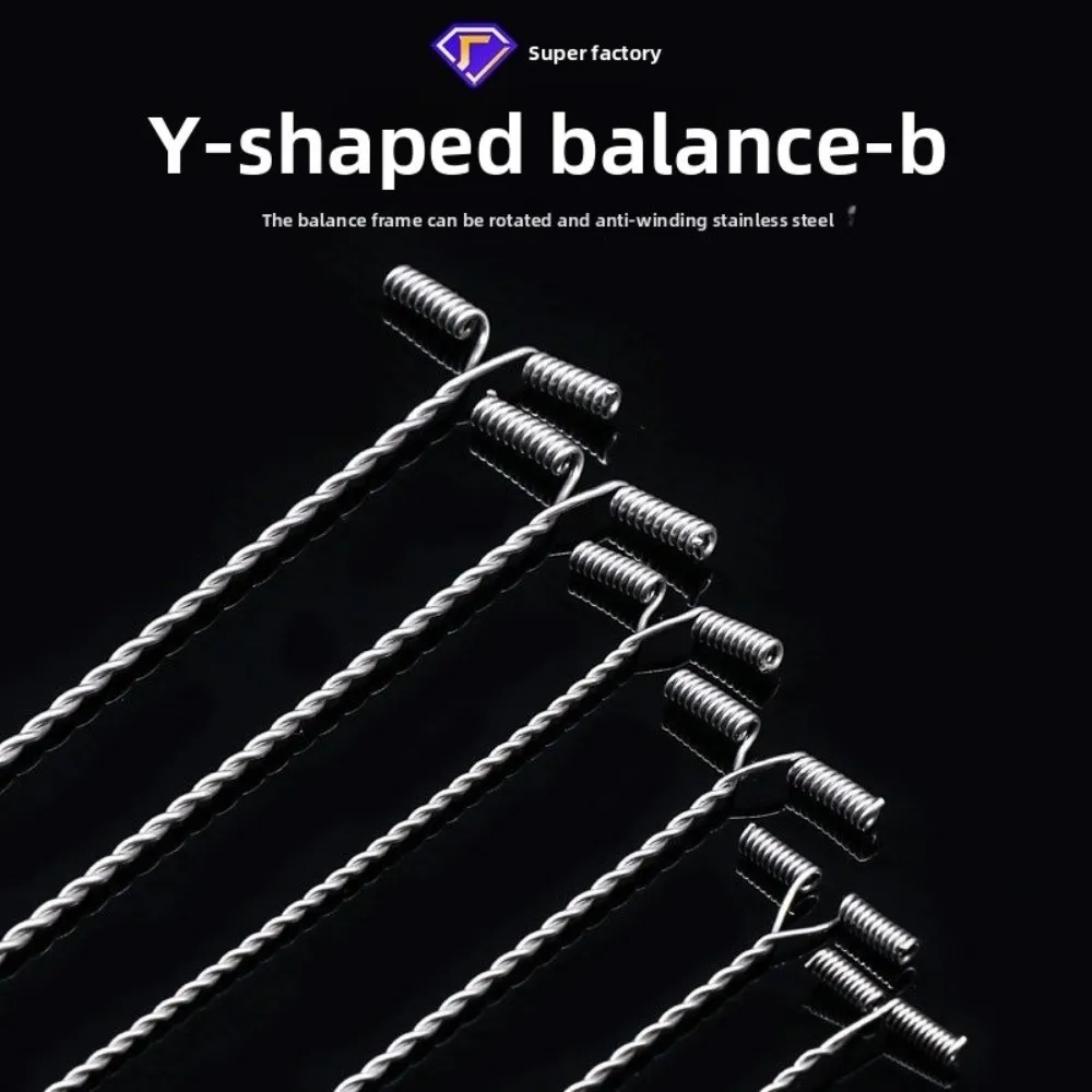 Ganchos divididos, conector de equilibrio de pesca, diseño antienredos, aparejos de equilibrio antienredos, conector de brazo, accesorios de pesca - imagen 5