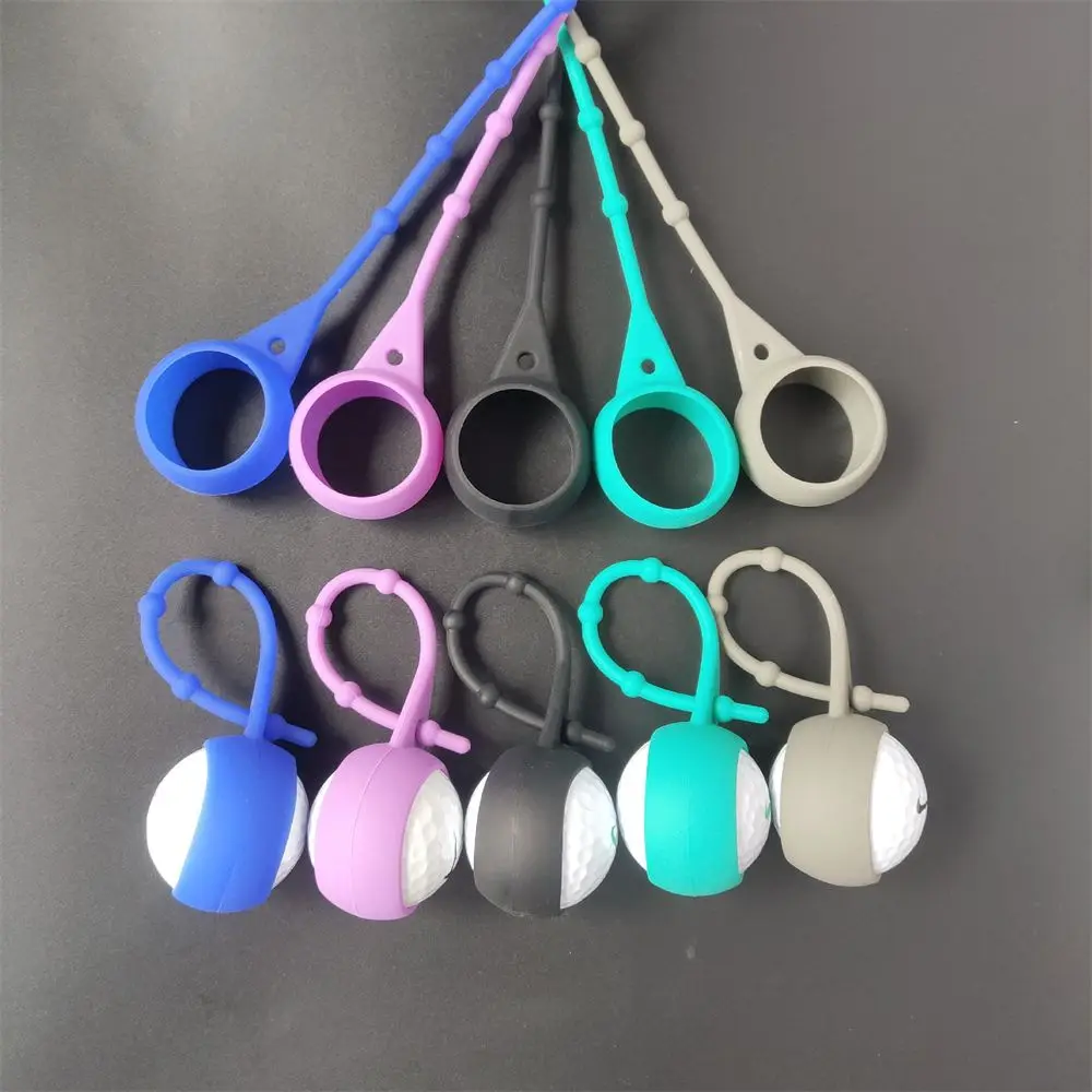 Soporte de silicona para pelota de Golf, 1 unidad, llavero suave, funda protectora, accesorios de Golf - imagen 4