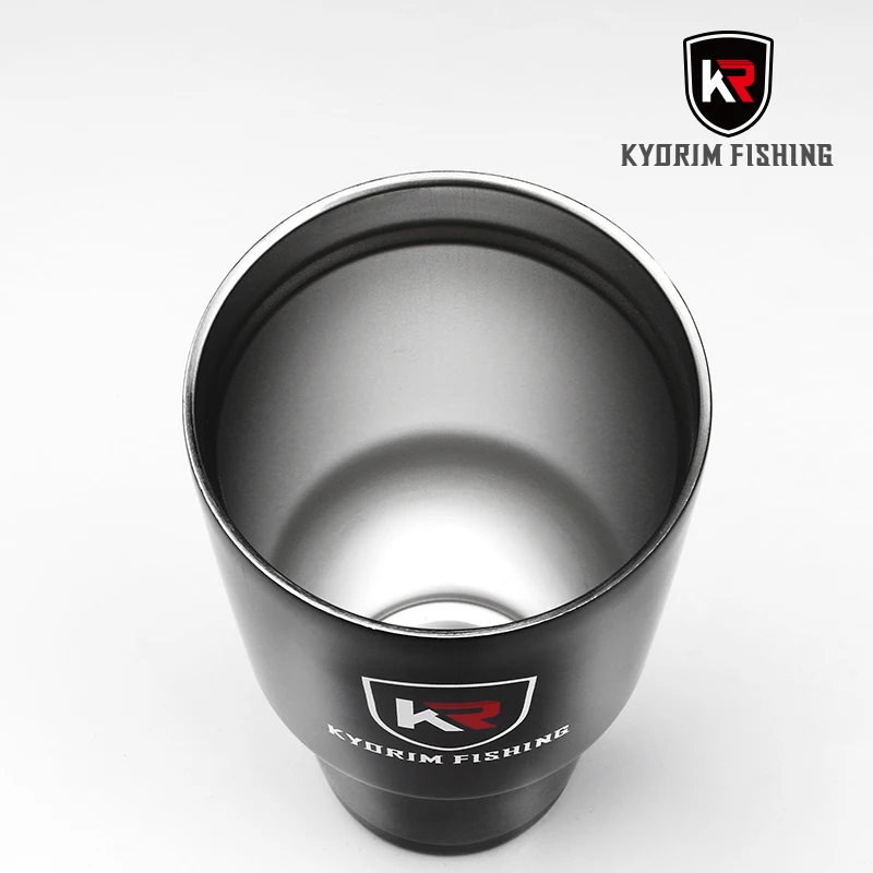 KYORIM Taza térmica de acero inoxidable negro mate aislante - imagen 2