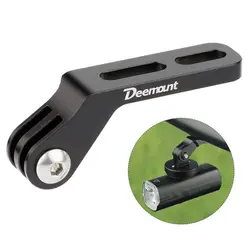 Manillar de bicicleta integrado debajo del soporte, 2 orificios preestablecidos, resistente para montaje de cámara GoPro, adaptador de extensión de aleación compacto