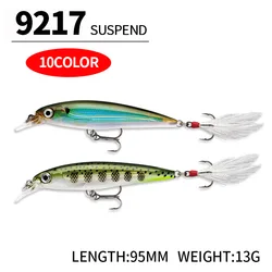 FTK Minnow Señuelo de Pesca para Lucio con ojo 3D Crankbait Swimbait