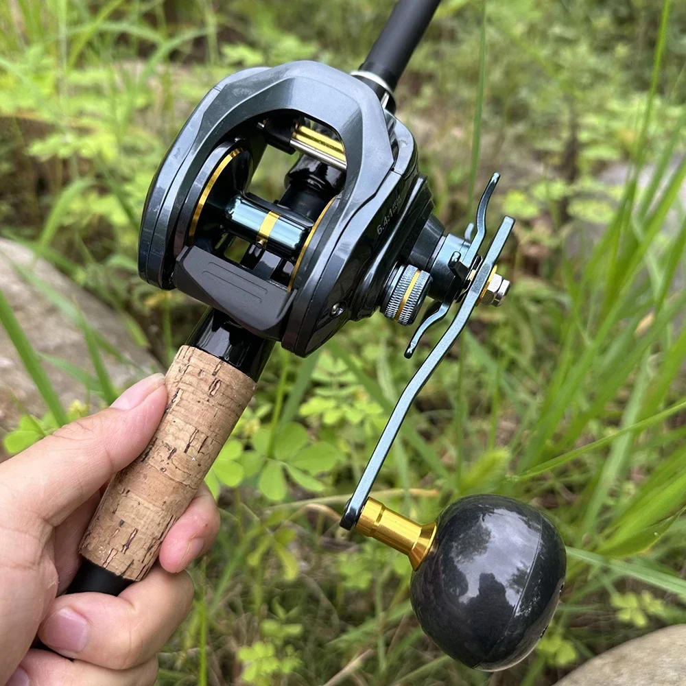 Carrete de pesca de gran capacidad, arrastre máximo de 10kg, ultraligero, Jigging, Baitcasting, rueda de mango izquierda/derecha, freno fuerte para Lucio - imagen 5
