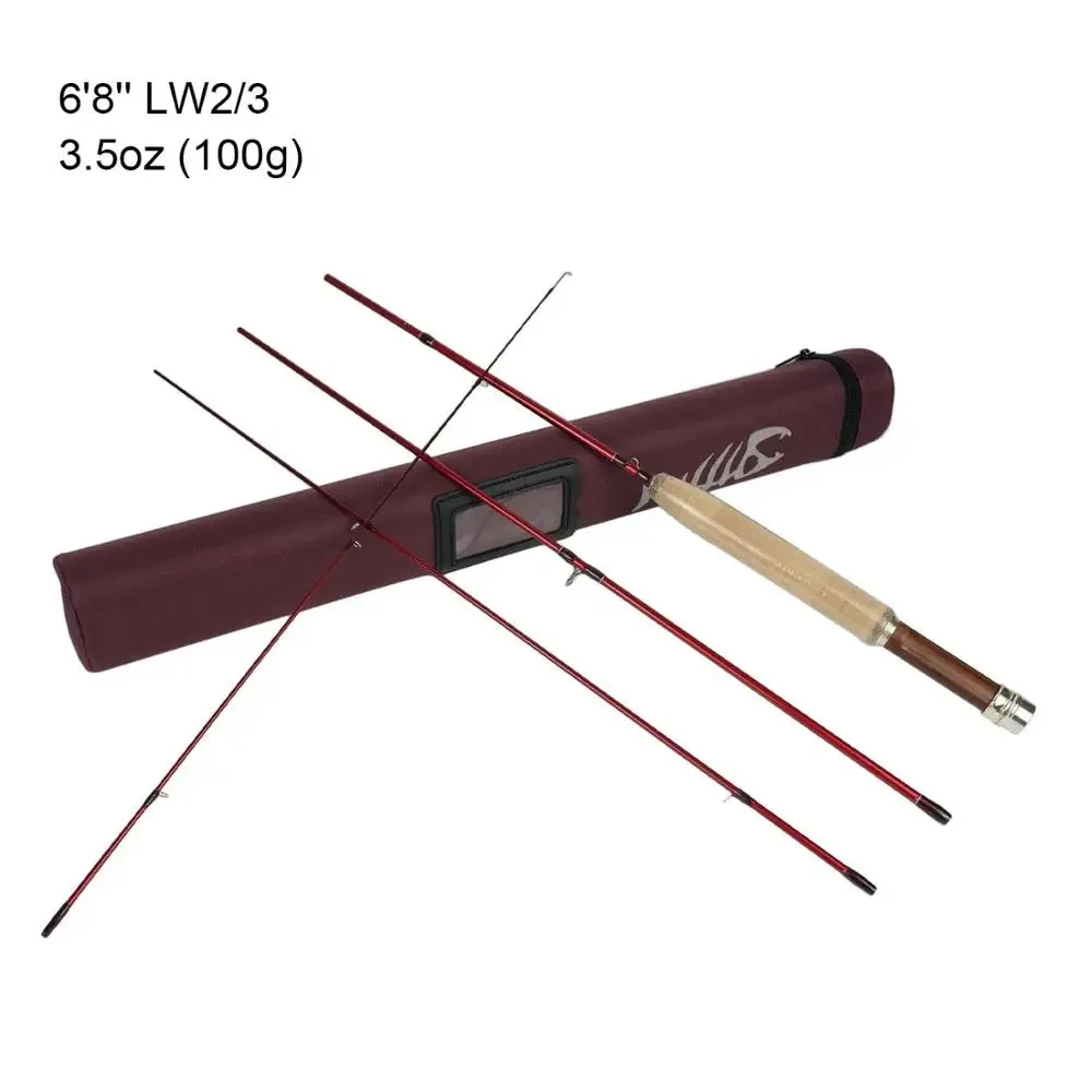 Aventik-cañas de pescar con mosca de agua dulce, caña de pescar súper ligera de fibra de carbono, de acción rápida, 6 '1 '', 6' 8'', 7 '6 '', LW0/1 LW3/4 - imagen 5