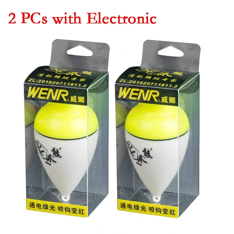 Flotador eléctrico con sensor de gravedad, luz nocturna, flotador de pesca de mar, varillas de fundición, boya brillante llamativa, 2 uds.