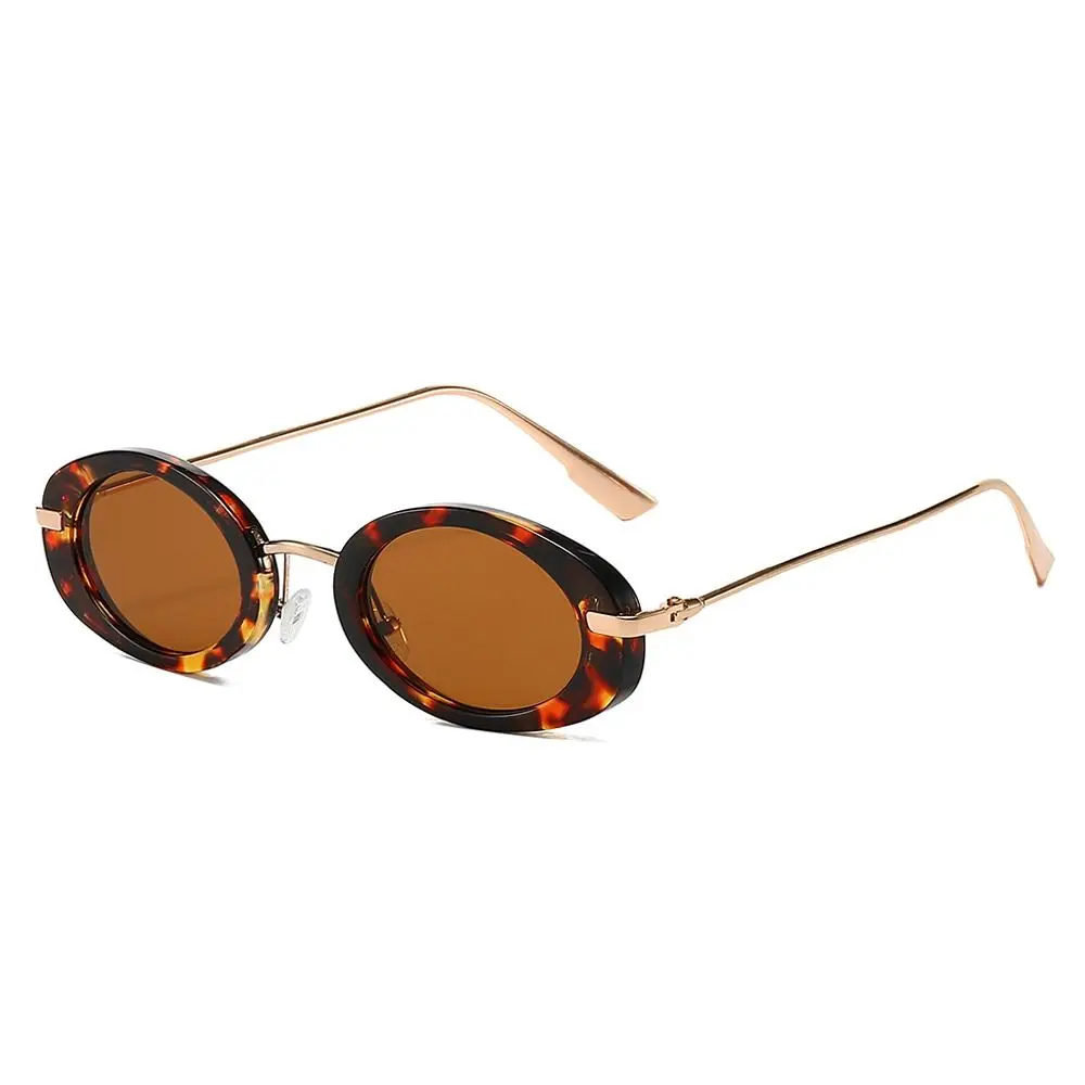 Gafas de sol ovaladas retro Protección UV Conducción Gafas de sol de montura pequeña Ropa de playa Gafas de sol de moda para mujeres y hombres - imagen 2