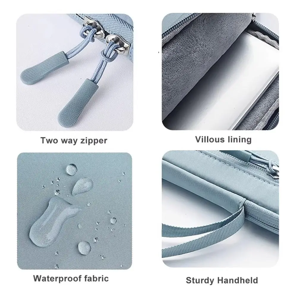 13,3 14,1 15,4 funda para portátil, bolsa ultrafina para portátil, bolsa protectora para tableta con asa portátil para Macbook Pro/Lenovo/HP/Dell - imagen 3