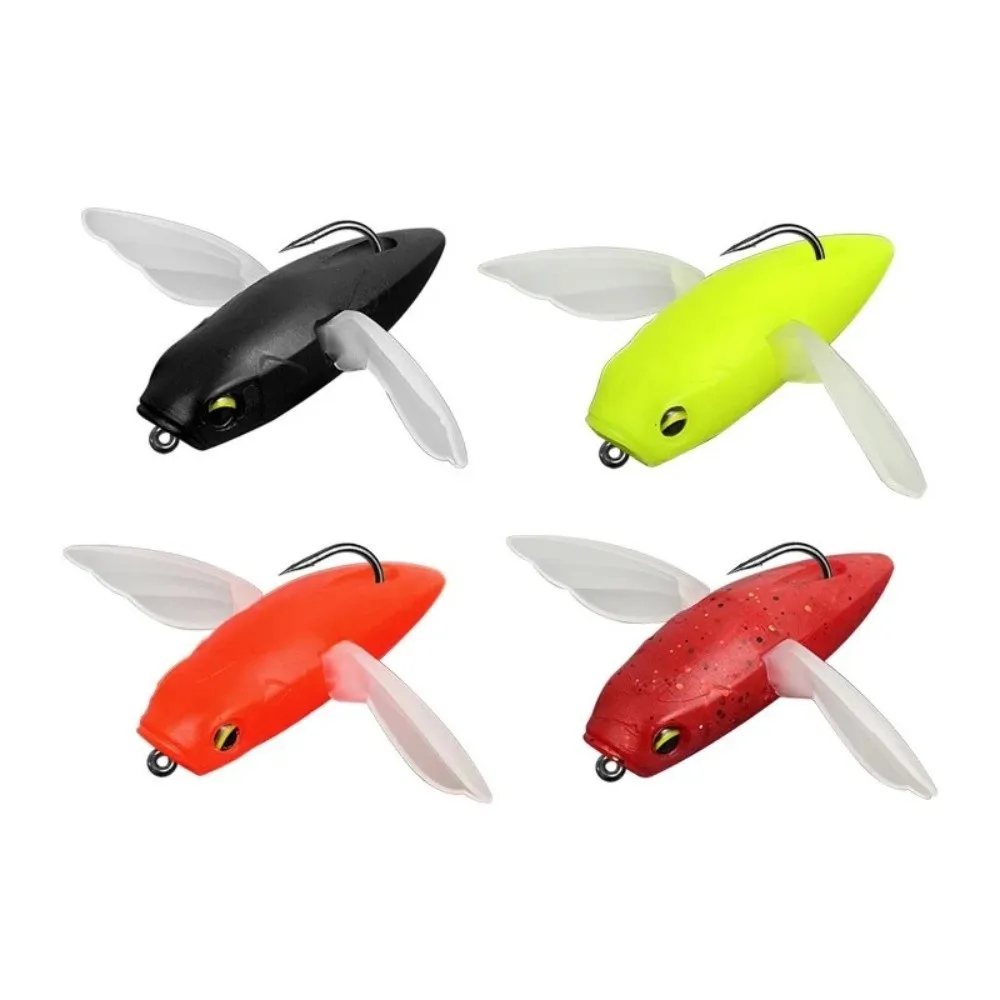 6,5g peso pesca señuelo suave cebo de arrastre pesca con mosca mar peces voladores cebo forma de pájaro 55mm tamaño cebos de pesca de invierno temporada de invierno - imagen 2