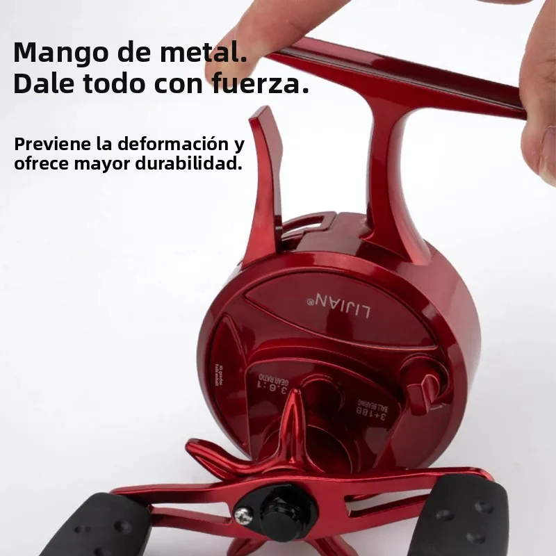 Carrete inline Huidiao para pesca en hielo – Pie alto caída lenta - imagen 5