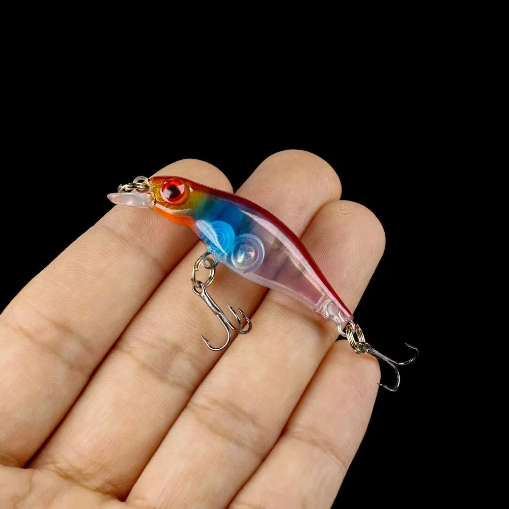 Nuevo 1 Uds 5cm 2,7g Wobbler mini señuelo de pesca manivela cebo Minnow Bass Trolling cebo Artificial carpa señuelos pesca - imagen 4