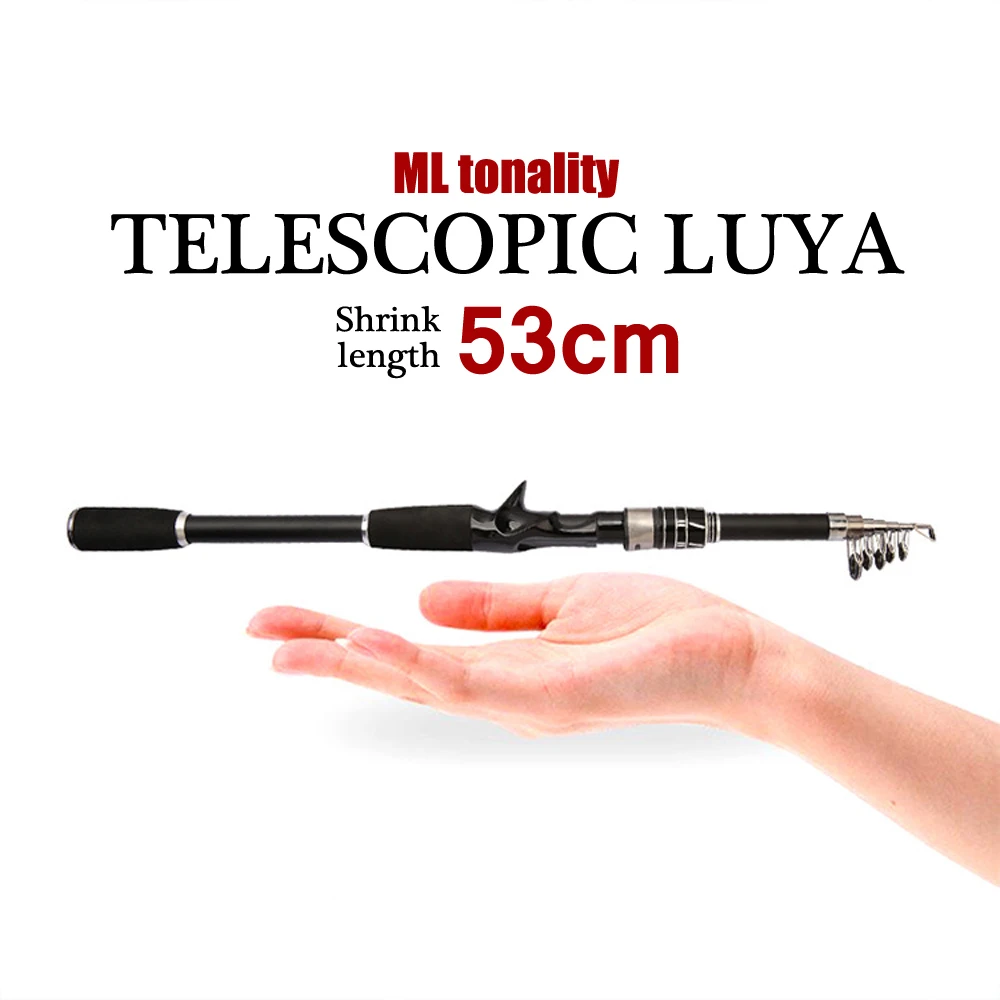 Caña retráctil portátil, caña de pescar de carbono, mango recto, Base de tacón de mano, área de agua múltiple, transporte aplicable - imagen 4