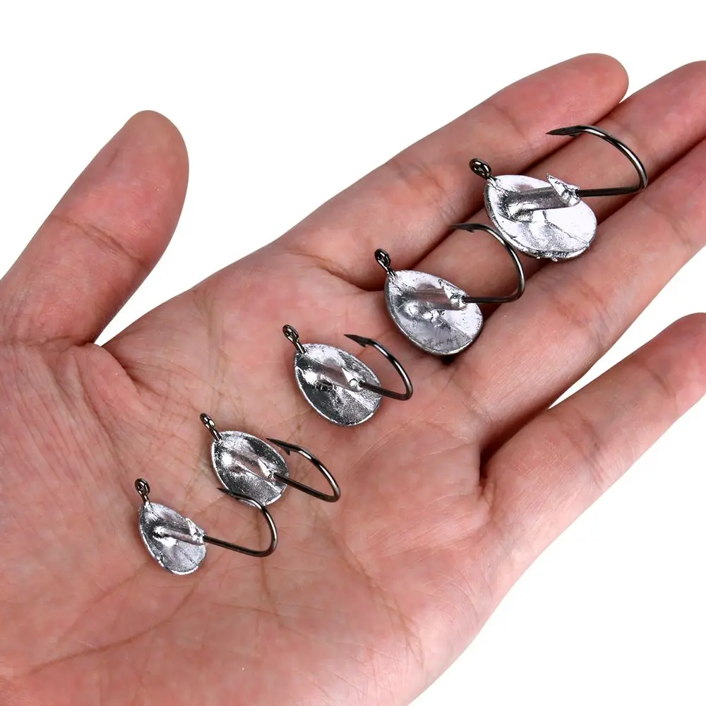 Goture-anzuelo con cabeza de anzuelo de pie, anzuelos de pesca con vaso, 3,5g, 5g, 7g, 10g, 14g, anzuelo con cabeza de plomo para pesca de trucha, salmón y lubina + caja de señuelos - imagen 5