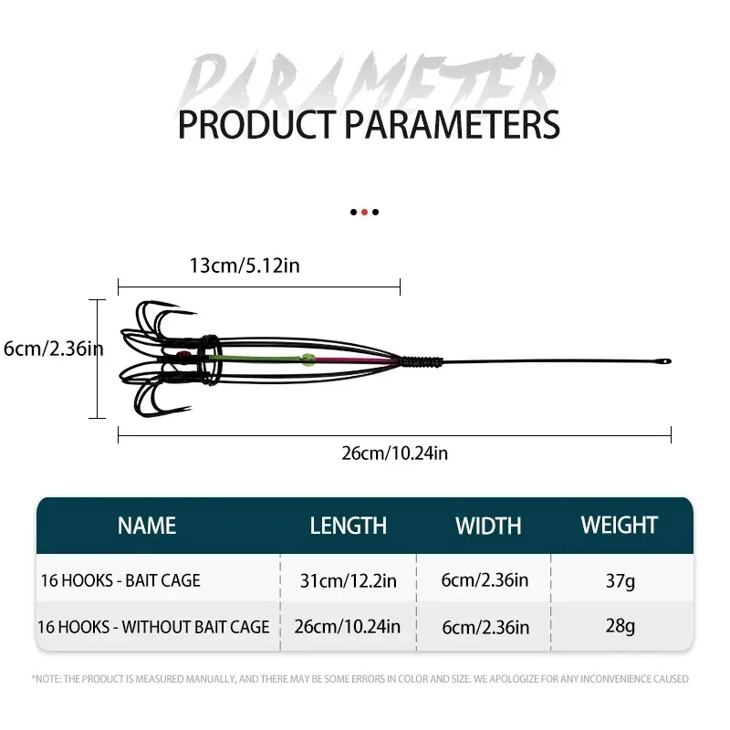 Potera para calamar y pulpo – Aparejo multigancho de pesca - imagen 3