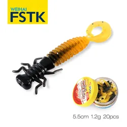 Señuelos Blandos Larva para Lubina, Perca y Trucha – Vinilo Flexible