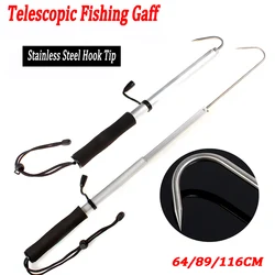 Anzuelo de pesca telescópico de acero inoxidable, accesorios de pinza para barco de mar al aire libre