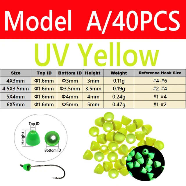 A 40PCS UV Yellow