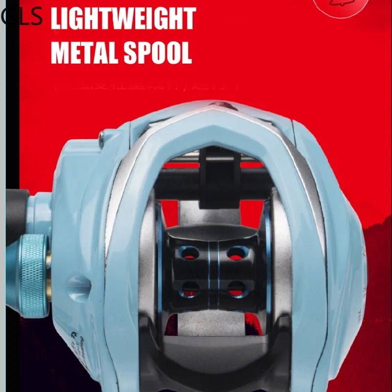 Carrete de pesca de Metal de alta velocidad, 19 + 1 rodamientos de bolas, relación de engranaje 8,1: 1, rueda de pesca de Baitcasting ocean - imagen 3