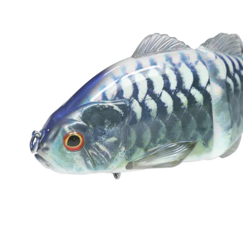1 Uds 63g giratorio grande tres secciones Swimbait Señuelos de Pesca cuerpo duro hundimiento lento articulado lubina Pike señuelos aparejos de cebo de pesca - imagen 4