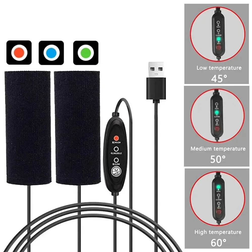 Calentador de manillar de motocicleta con Control de 3 engranajes, protección cálida, empuñaduras de calefacción eléctrica, ajustables, antideslizantes