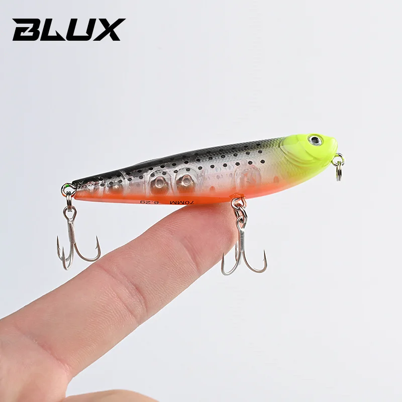 BLUX STRAY DOG Topwater lápiz 70MM 8,2g superficie Walker señuelo de pesca caminar el perro Artificial agua salada lubina cebo duro aparejos - imagen 3
