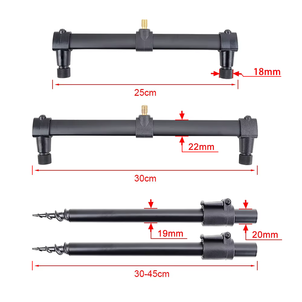 Bolsa de aparejos de pesca de carpa con barra de zumbido, equipaje con palos de banco, vaina de varilla, tamaño 20x33x10cm - imagen 4