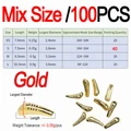 Mix100pcs Gold