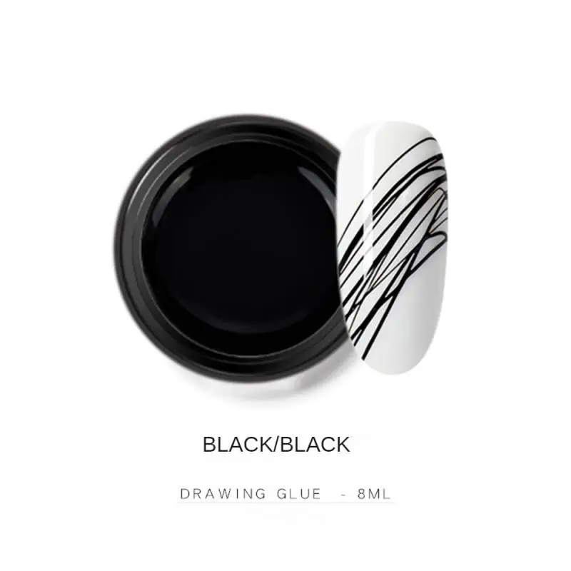 Gel de uñas Spider Paintin, arte de uñas, pintura semipermanente, dibujo de alambre creativo, pegamento de pintura de fototerapia, bricolaje, 8ML - imagen 4