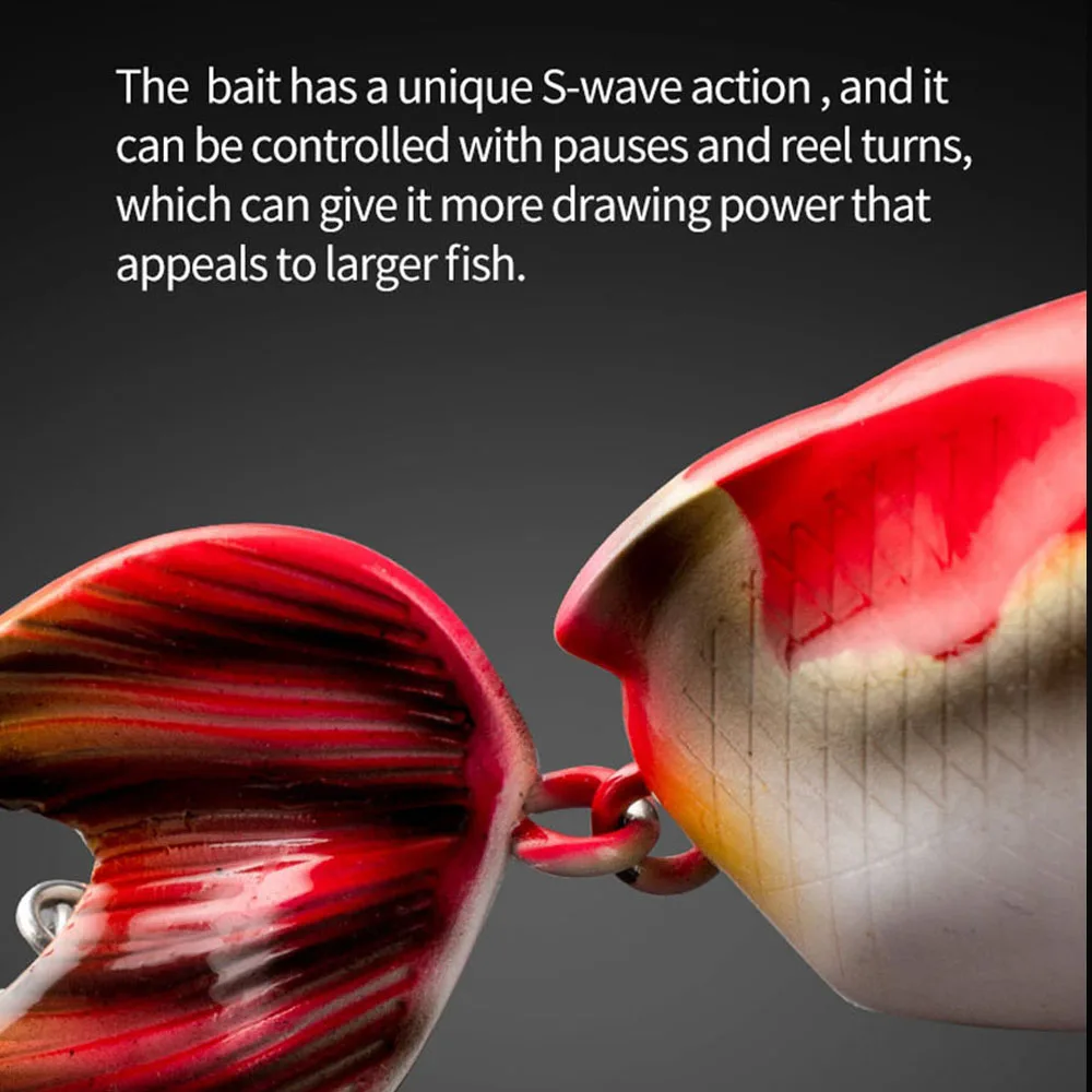 Goldfish-señuelo de pesca flotante, 55mm, 7,5g, superficie de cebo de lubina de agua dulce, cebos duros artificiales, Wobblers, señuelo de perca - imagen 4