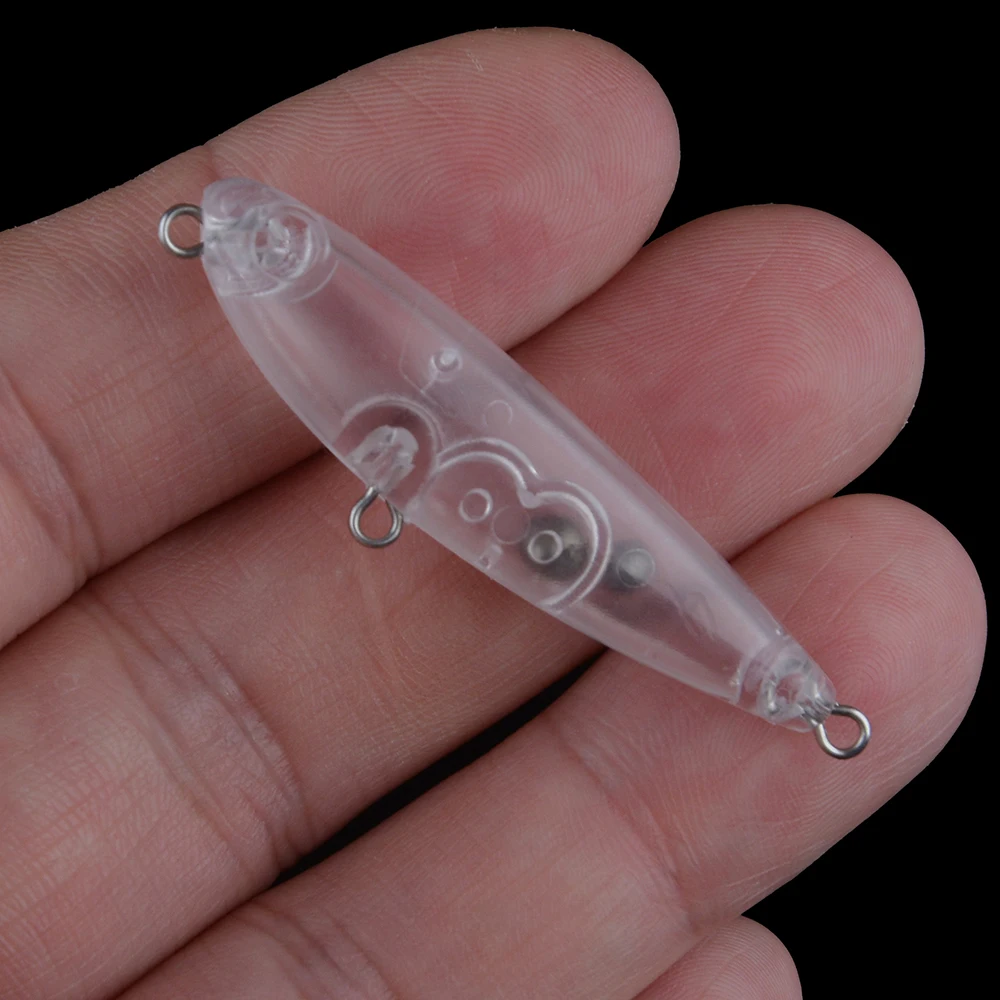 Chan'sHuang 30 Uds cebo en blanco sin pintar 4,5 cm 2,7g Mini sonajero de lápiz flotante caminando el perro DIY Señuelos de pesca artificiales - imagen 5