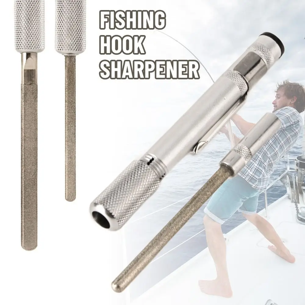 Mini afilador de gancho de pesca, herramienta al aire libre, pluma de diamante en forma de bolígrafo - imagen 4