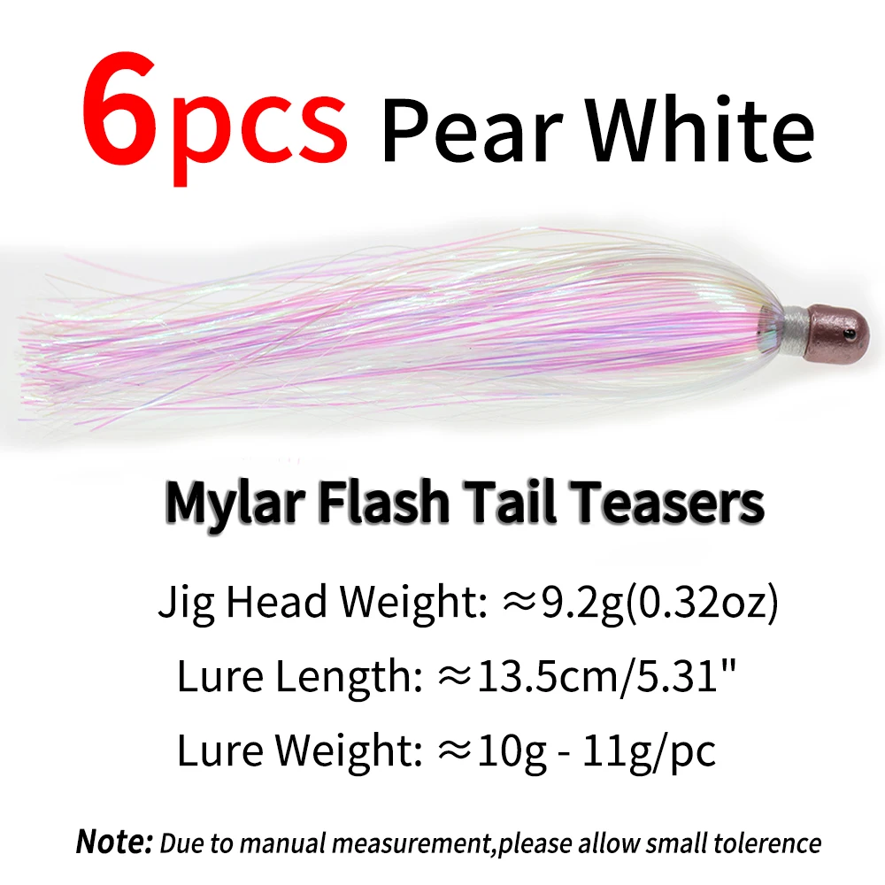 6pcs Pearl White