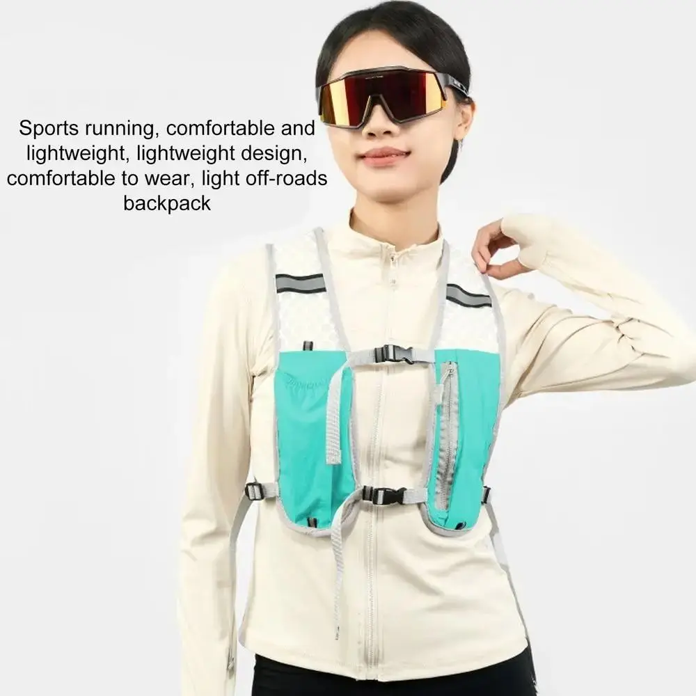 New Waterproof Nylon Running Water Bottle Storage Vest Reflective With Phone Holder Running Vest Lightweight Chest Pack Outdoors - imagen 4
