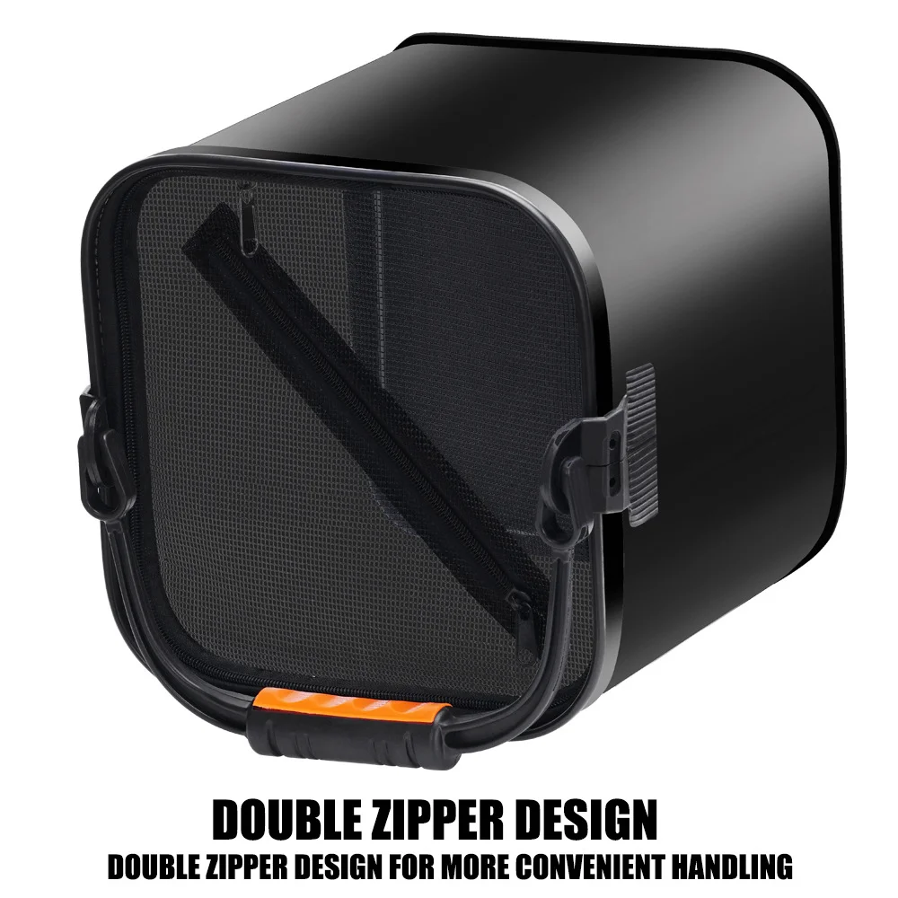 Cubo de pesca Visible, cubo para peces vivos, cubo grueso, barril plegable multifuncional, caja de pesca, barril verde, barril azul - imagen 5