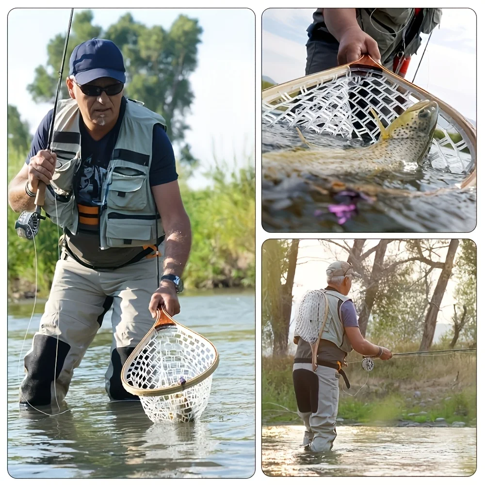 Sacadera Goture con malla de goma – Captura y suelta de truchas