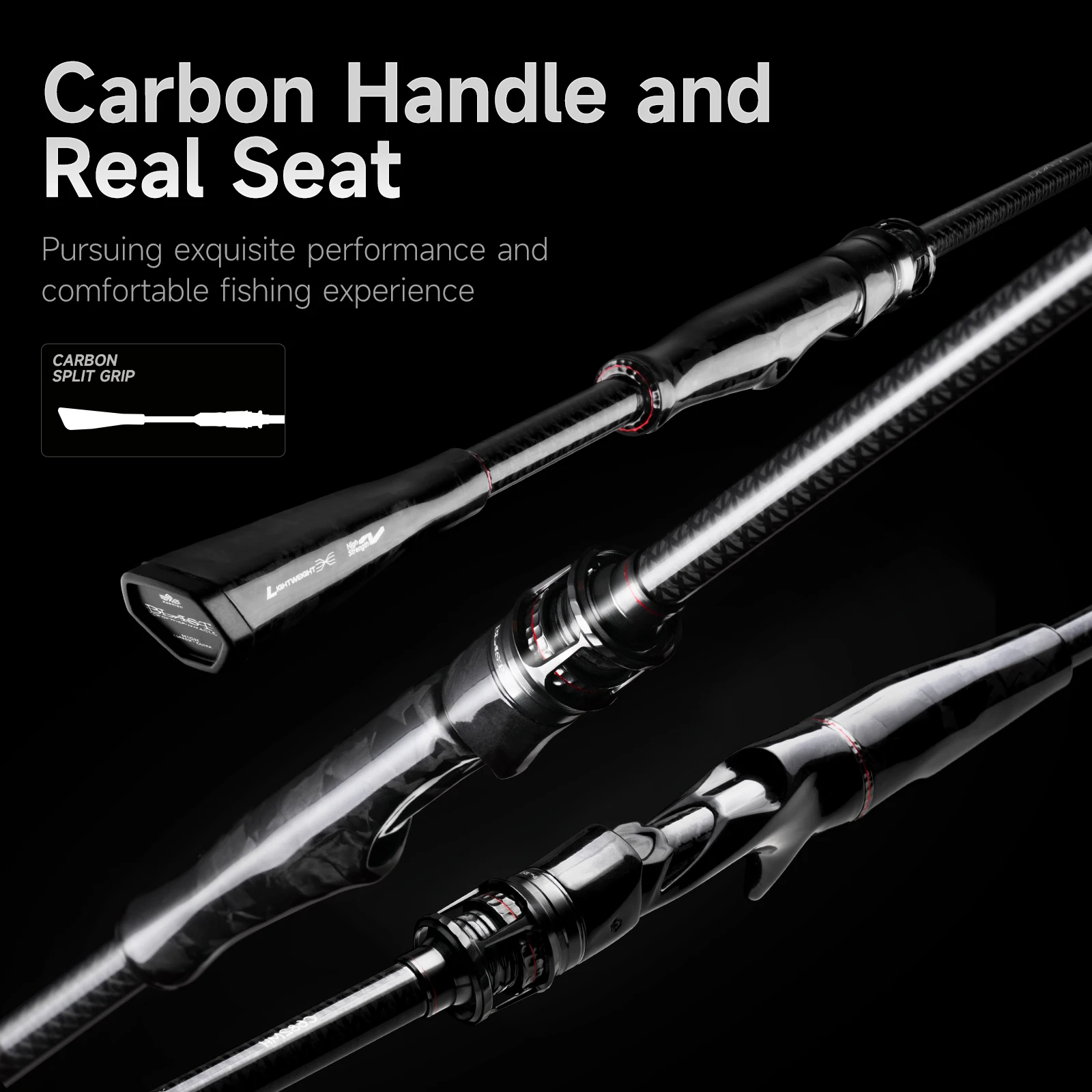 Caña Spinning Handing BLAST T1100 – Carbono Toray Mango dividido - imagen 5