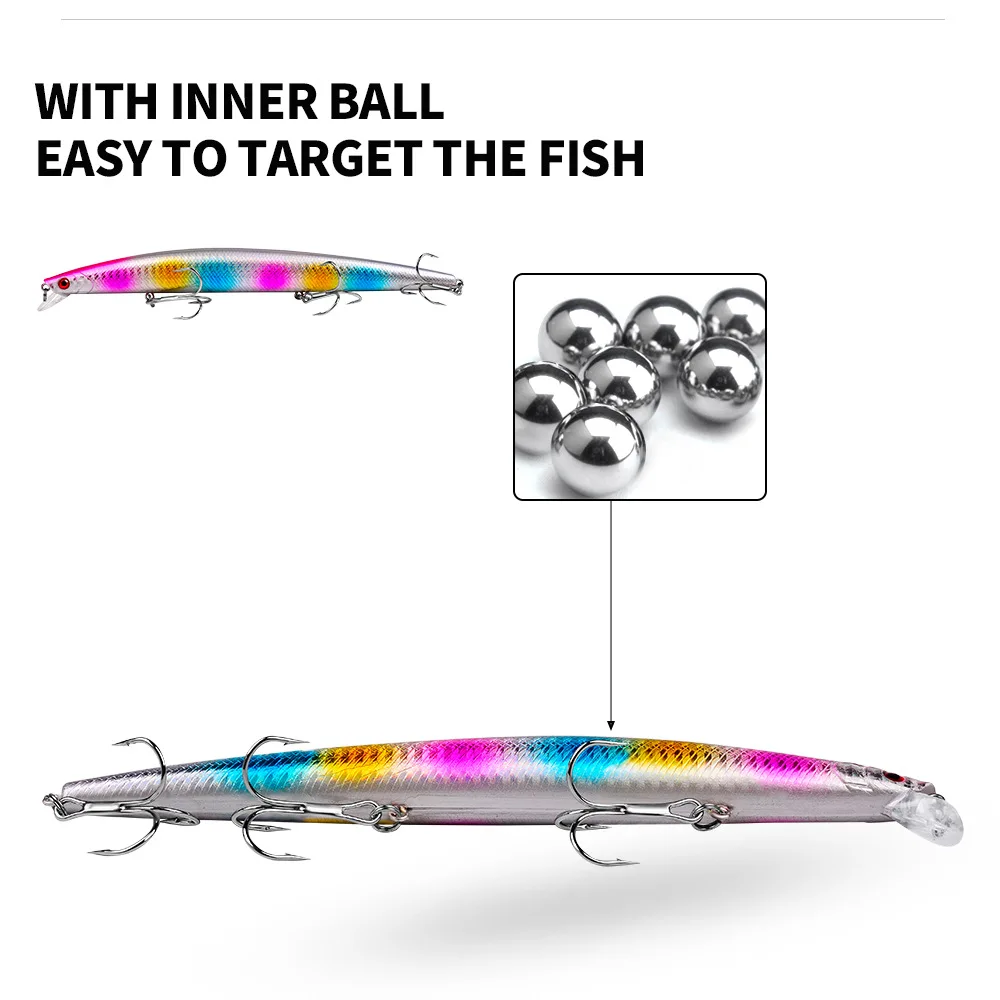 Señuelo Minnow flotante Wobbler Crankbait para lubina y lucio - imagen 2