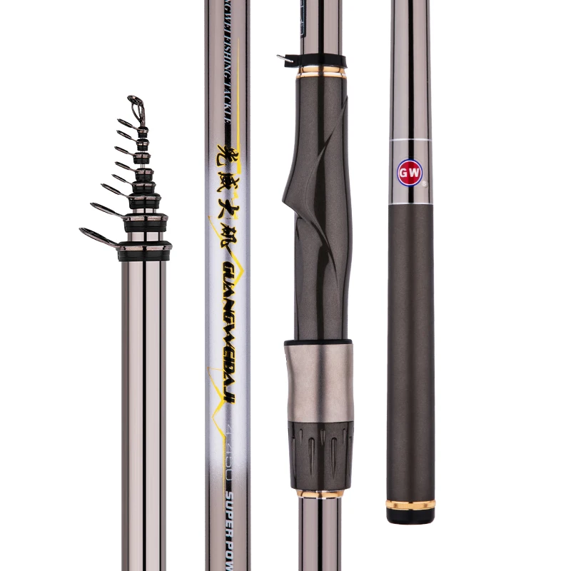 Caña De pescar telescópica superdura, alta resistencia a la cintura, potencia De mano, lanzamiento De distancia - imagen 2