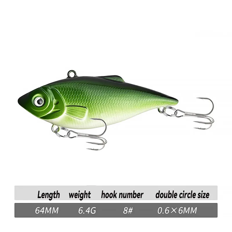 Bazooka 6,4g 64mm señuelo de pesca Swimbait carpa Pike cebos plantilla lenta VIB duro Jigging rápido JIG flotante Trolling invierno lubina Pike - imagen 2