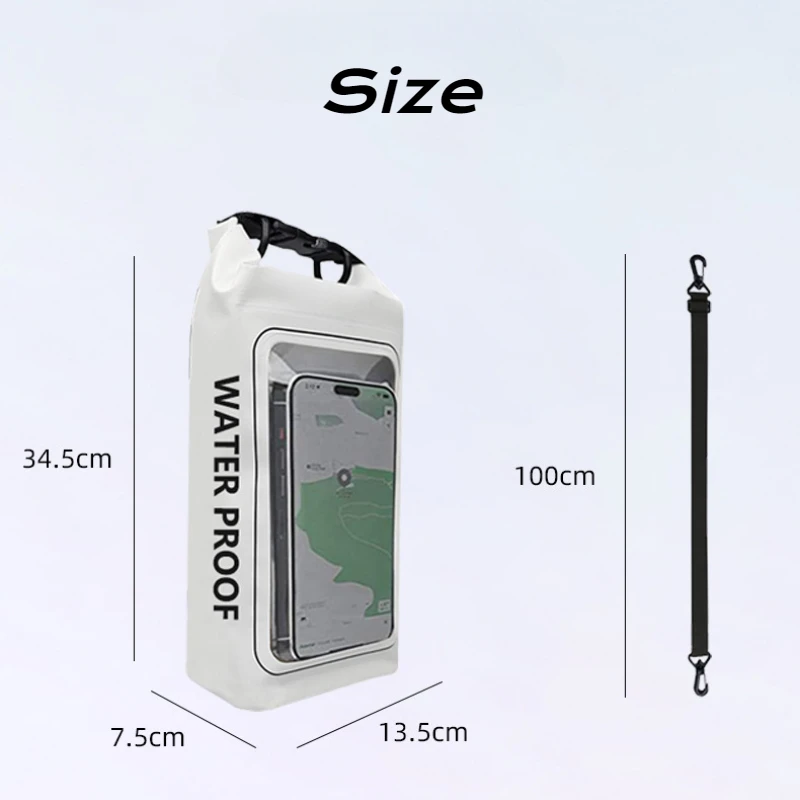 Bolsas cruzadas impermeables para exteriores, bolsa oblicua 2 en 1 para teléfono móvil, PVC, natación, deportes al aire libre, 1 unidad - imagen 5