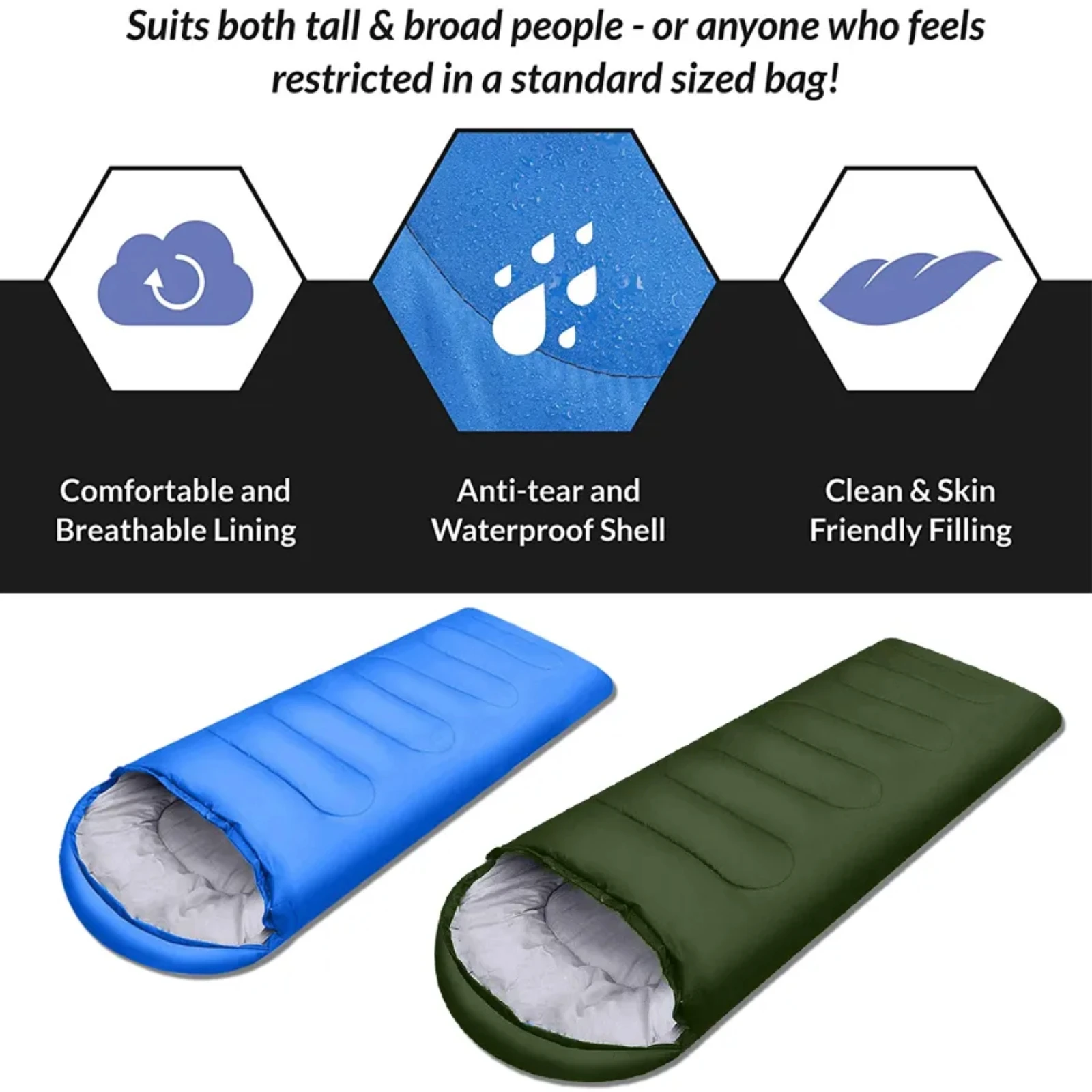 Saco de Dormir Impermeable Ultraligero Sanlike – Ideal para Pesca - imagen 5