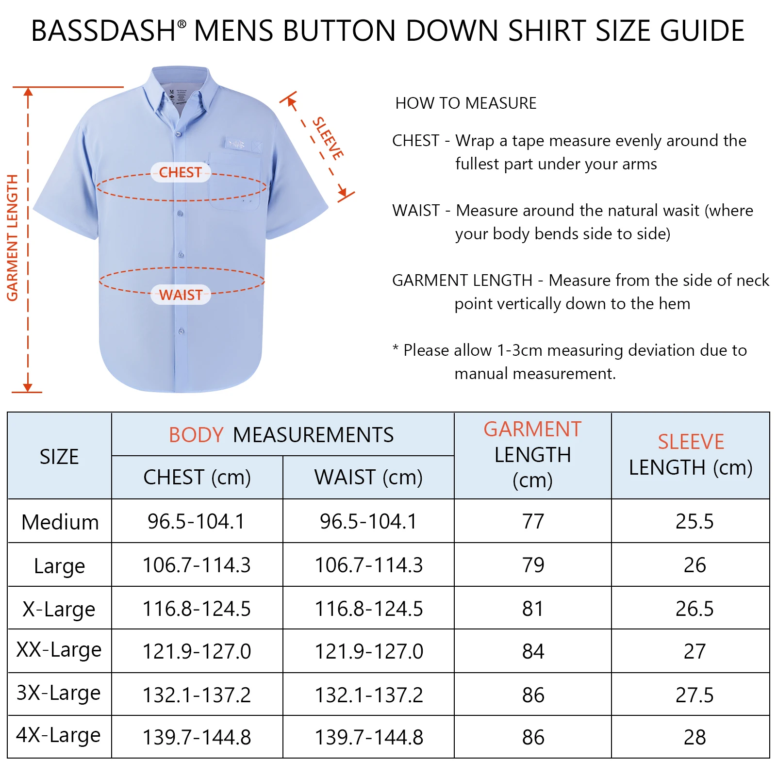 BASSDASH-Camisa de manga corta con botones para hombre, camisa de pesca transpirable y ligera para exteriores, senderismo y Camping, UPF 50 + - imagen 2