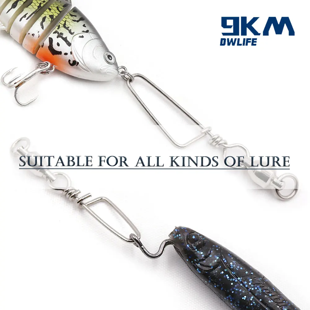 Rodamiento de bolas de pesca giratorio Snap Coastlock Snap conector de curricán de alta velocidad giratorios de acero inoxidable accesorios de pesca Clip - imagen 4